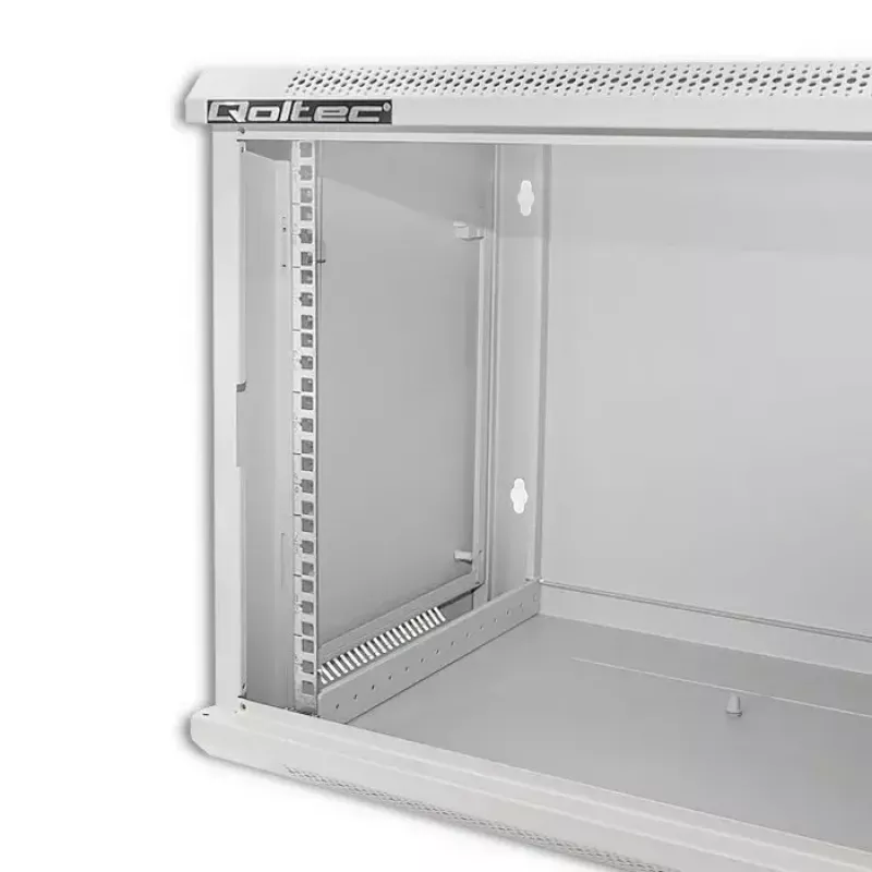 Armadio rack 19 pollici QOLTEC 9U modello 54484, dimensioni 600x500x450 mm