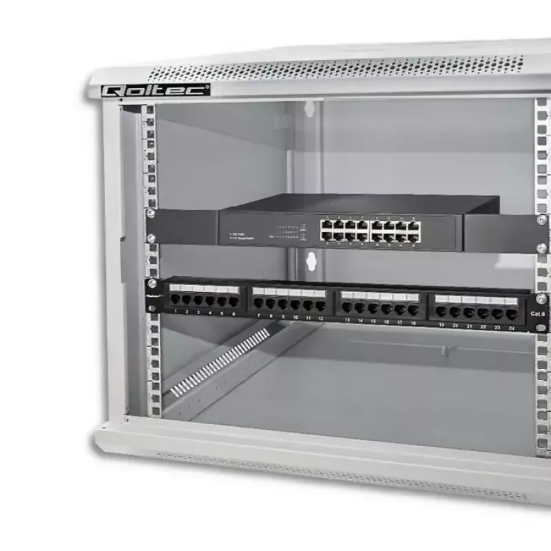 Armadio rack 19 pollici QOLTEC 9U modello 54484, dimensioni 600x500x450 mm