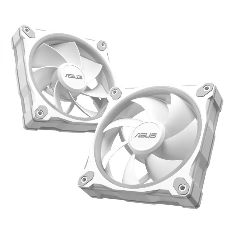 Ventola per case ASUS Prime MR120 ARGB bianca 120 mm, 1600 giri/min, PWM, cuscinetto a slitta, 58 CFM