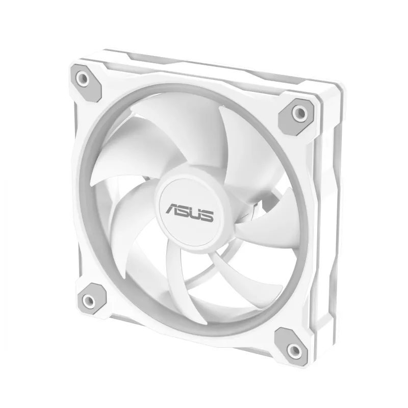 Ventola per case ASUS Prime MR120 ARGB bianca 120 mm, 1600 giri/min, PWM, cuscinetto a slitta, 58 CFM