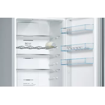 Frigorifero combinato Bosch Serie 4 KGN39VIEB a libera installazione 368 L, classe di efficienza energetica E, acciaio inox, NoFrost, vano congelatore in basso