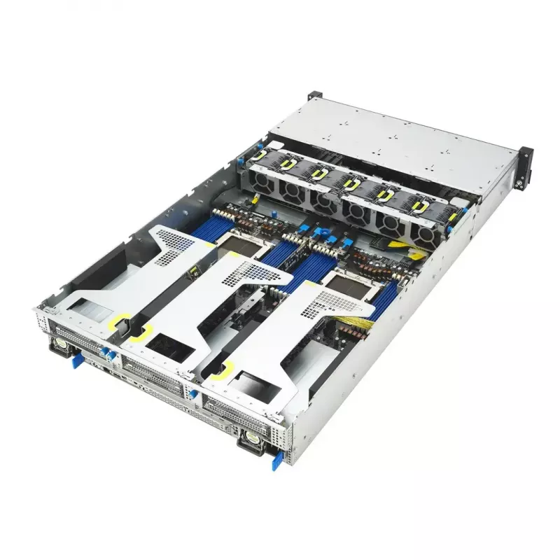 Piattaforma rack per server ASUS RS720A-E13-RS24G 2U AMD, 24 alloggiamenti da 2,5 inch, 2 CPU SP5, 24 DIMM DDR5, max 3 TB, Aspeed AST2600