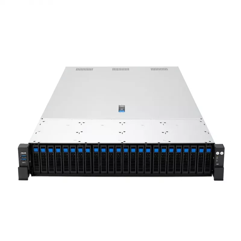 Piattaforma rack per server ASUS RS720A-E13-RS24G 2U AMD, 24 alloggiamenti da 2,5 inch, 2 CPU SP5, 24 DIMM DDR5, max 3 TB, Aspeed AST2600
