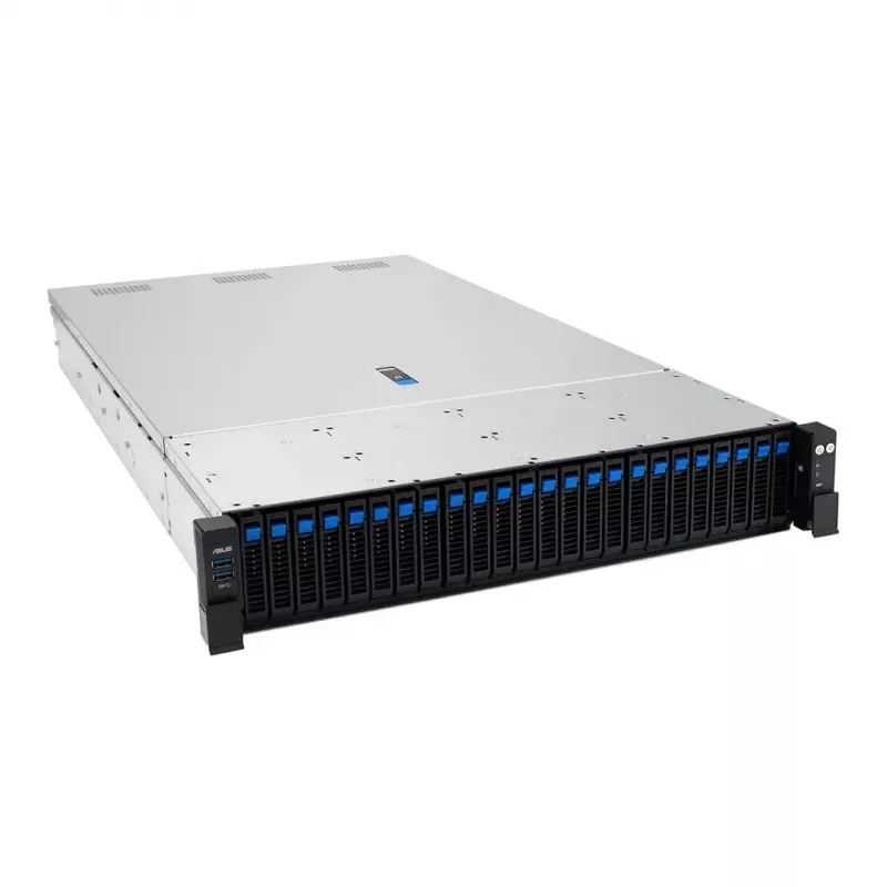 Piattaforma rack per server ASUS RS720A-E13-RS24G 2U AMD, 24 alloggiamenti da 2,5 inch, 2 CPU SP5, 24 DIMM DDR5, max 3 TB, Aspeed AST2600