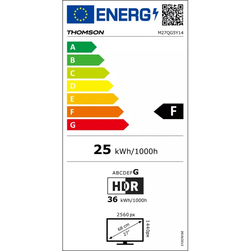 Monitor Thomson M27QG5Y14 27 pollici Quad HD LED 2560 x 1440