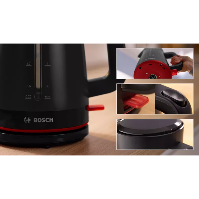 Bollitore elettrico Bosch MyMoment TWK3M123 — 1,7 L, 2400 W, nero