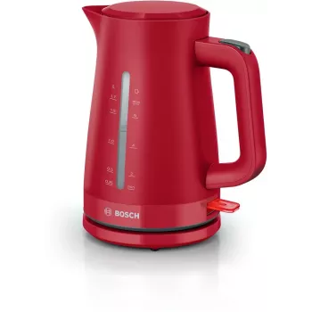 Bollitore elettrico Bosch TWK3M124, capacità 1,7 l, 2400 W, rosso, resistenza nascosta