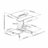 Scrivania regolabile in altezza MACLEAN MC-848 con molla a gas, altezza max 109 cm
