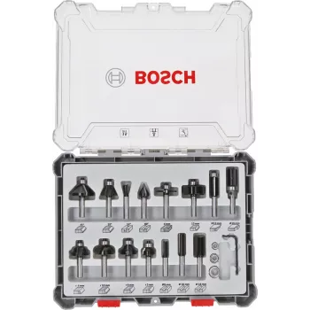 Bosch 2 607 017 471 fresatrice, set di frese 15 pezzi
