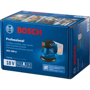Bosch GEX 185-LI Professional levigatrice orbitale 10000 OPM blu