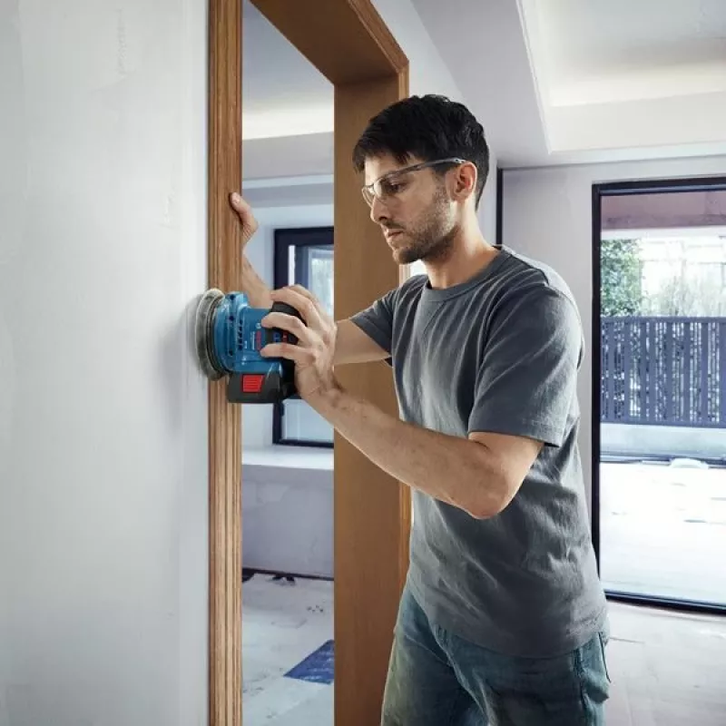 Bosch GEX 185-LI Professional levigatrice orbitale 10000 OPM blu