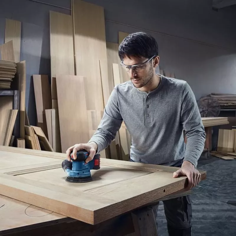 Bosch GEX 185-LI Professional levigatrice orbitale 10000 OPM blu