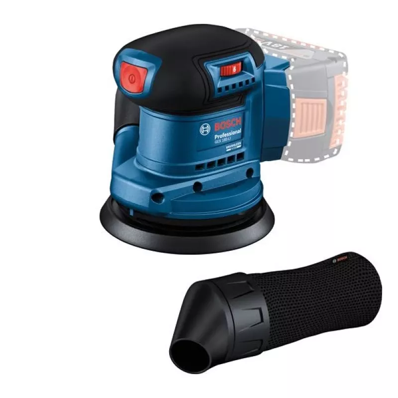Bosch GEX 185-LI Professional levigatrice orbitale 10000 OPM blu
