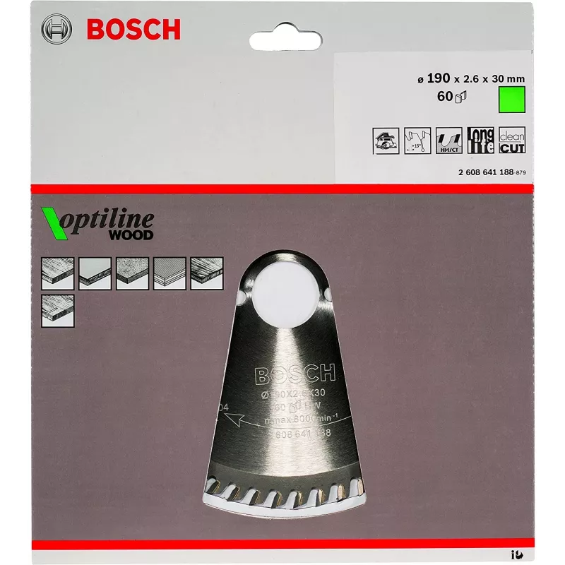 Lame circolari Bosch Optiline Wood 2608641188