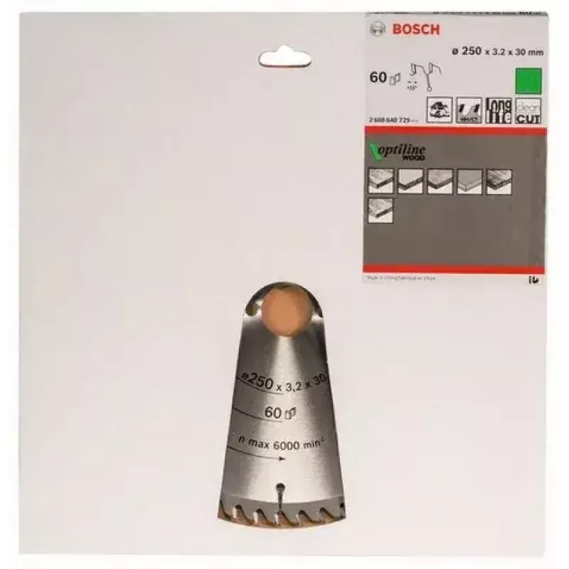 Lama circolare Bosch 2 608 640 729 25 cm foro 3 cm