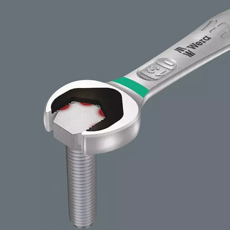 Wera 05003765001 Joker chiave a forcella 17x19 mm, acciaio inox, cromata