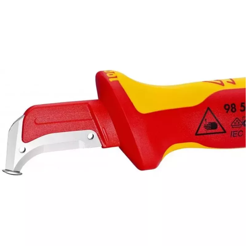 Taglierino Knipex 98 55 SB rosso giallo lama fissa