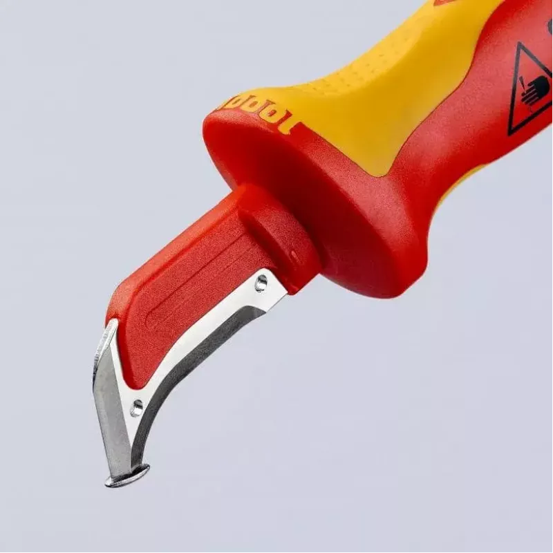 Taglierino Knipex 98 55 SB rosso giallo lama fissa
