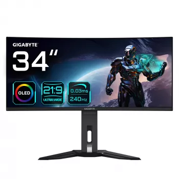 GIGABYTE MO34WQC2 Monitor Gaming Curvo OLED WQHD 34