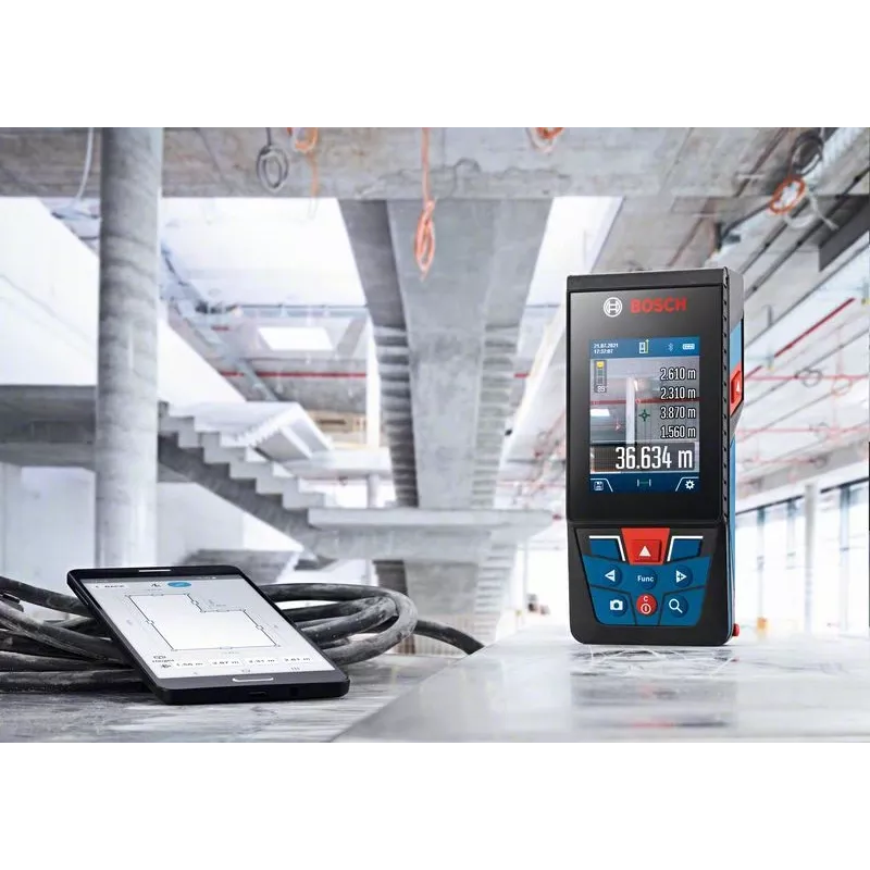 Bosch GLM 150-27 C Professional 0601072Z00 misuratore di distanza laser, 0,08-150 m, ±1,5 mm, classe laser 2, blu/nero