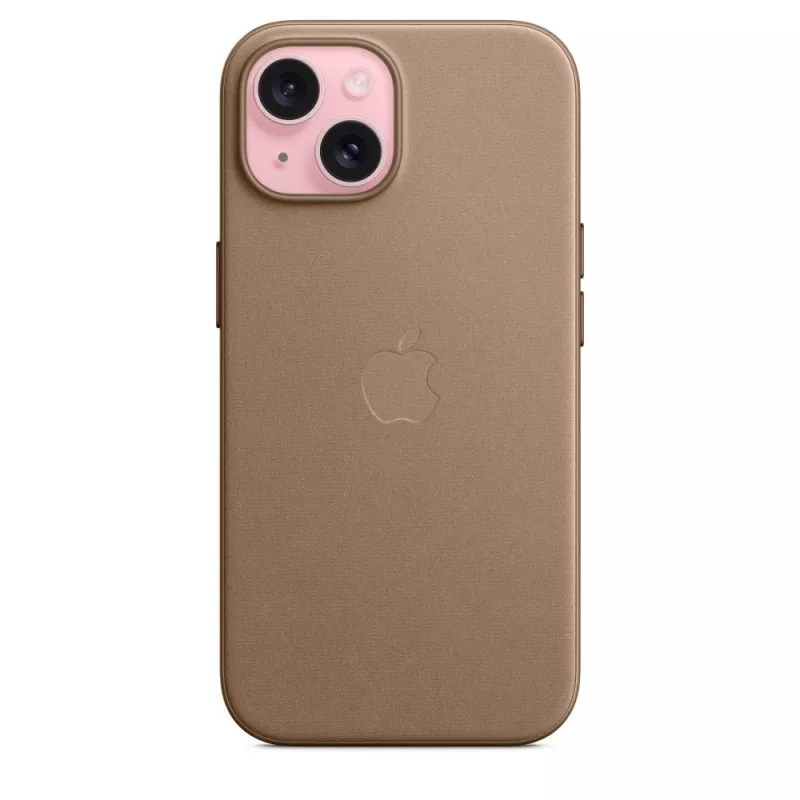 Apple FineWoven Case compatibile MagSafe iPhone 15 Taupe