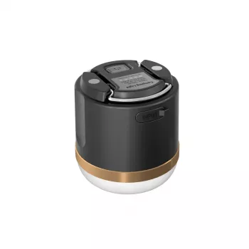 EcoFlow SCLI-B lanterna da campeggio a batteria, 400 lm, 3600 mAh, ingresso USB-C, corpo in ABS+TPR, IP54, nero/oro/bianco