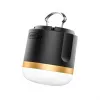 EcoFlow SCLI-B lanterna da campeggio a batteria, 400 lm, 3600 mAh, ingresso USB-C, corpo in ABS+TPR, IP54, nero/oro/bianco