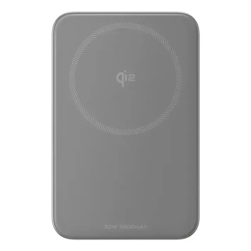 Power bank EcoFlow Rapid 5000 (litio-ione 5000 mAh, ricarica rapida PD, 30 W totali, wireless, USB-C, argento)