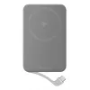 Power bank EcoFlow Rapid 5000 (litio-ione 5000 mAh, ricarica rapida PD, 30 W totali, wireless, USB-C, argento)
