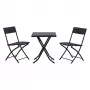 Set da giardino Extralink L-0201P — 2 sedie e tavolo nero