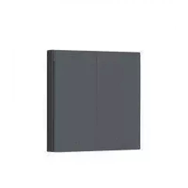 AQARA Smart Wall Switch H1 EU (senza neutro, doppio tasto) (WS-EUK02-G), grigio - interruttore a parete ZigBee con doppio relè