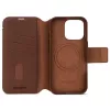 Decoded custodia per cellulare in pelle rimovibile con portafoglio per iPhone 16 Pro – marrone, pelle vera, microfibra, schermo 6,3 pollici, 3 scomparti per carte