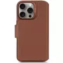 Decoded custodia per cellulare in pelle rimovibile con portafoglio per iPhone 16 Pro – marrone, pelle vera, microfibra, schermo 6,3 pollici, 3 scomparti per carte