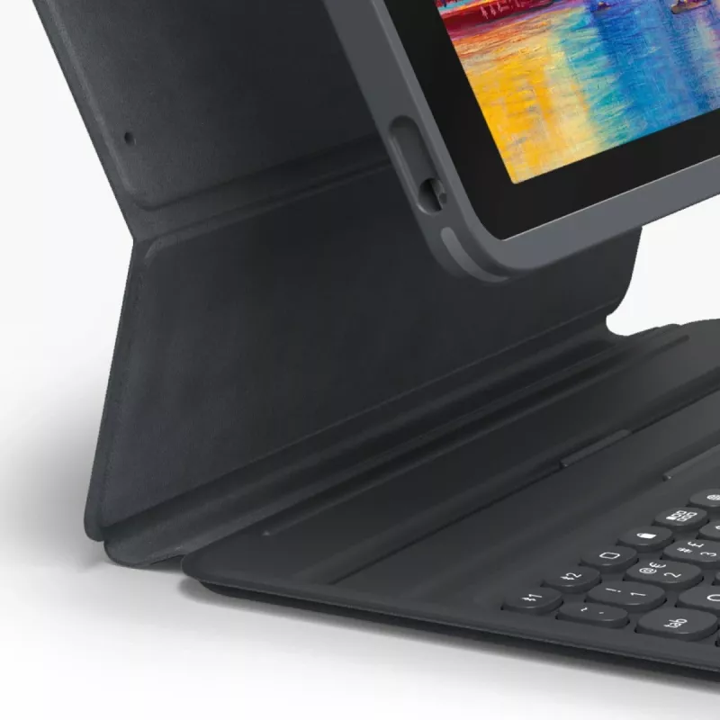 ZAGG Pro Keys custodia con tastiera wireless per iPad 10,9 (10ª gen.) / iPad 11 (A16) con supporto per Apple Pencil, layout UK, nero/grigio
