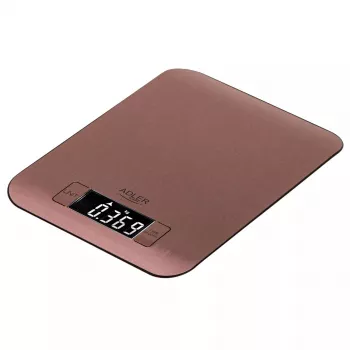 Bilancia da cucina elettronica Adler AD 3183 — capacità 5 kg, precisione 1 g, piano di pesatura in acciaio inox, colore rame