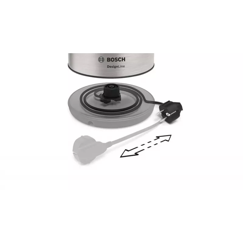 Bosch TWK3P420 bollitore 1,7 l 2400 W nero, acciaio inox
