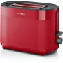 Tostapane Bosch TAT2M124 — 2 fette 950 W, rosso, centratura pane, scongelamento, lift