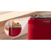 Tostapane Bosch TAT2M124 — 2 fette 950 W, rosso, centratura pane, scongelamento, lift