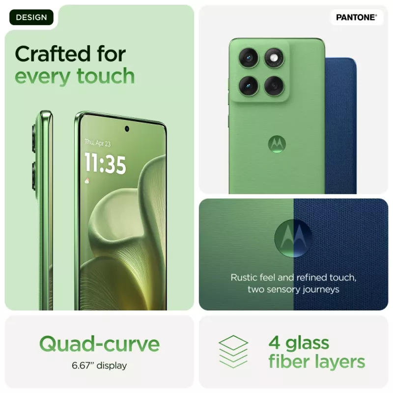 Motorola edge 60 16,9 cm (6,67 pollici) Dual SIM Android 15 5G USB Type-C 12 GB 256 GB 5200 mAh verde