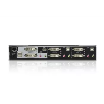 Switch KVM ATEN 2 porte USB DVI Dual-View con audio e hub USB 2.0 (cavi KVM inclusi)