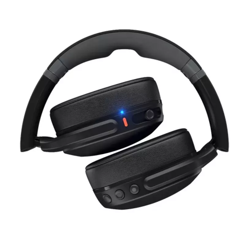 Cuffie Skullcandy Crusher Evo – cuffie over-ear wireless e con filo, Bluetooth 5.0, 40 h batteria, USB-C, 3,5 mm, pieghevoli, nere