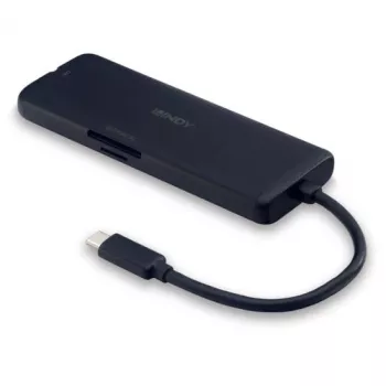 Docking station mini USB-C per laptop Lindy DST-Mini con supporto 4K e ricarica pass-through 100W