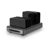 Stazione di ricarica organizer Lindy 73436 autoportante alluminio, plastica nero, grigio