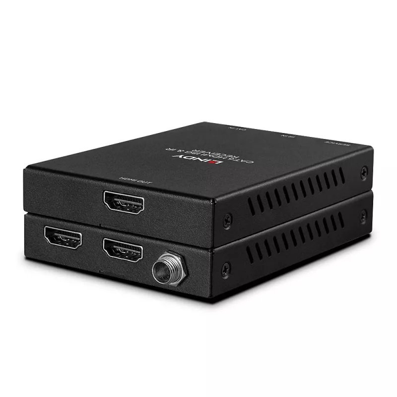 Extender HDMI 4K60 e IR Cat.6 Lindy 50m con PoC e Loop Out
