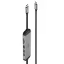 Docking station micro per laptop USB-C Lindy DST-Micro 140 con supporto 4K e cavo di ricarica 1,4 m 60W