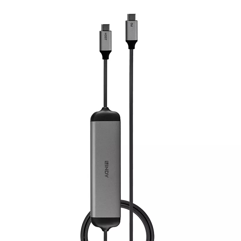 Docking station micro per laptop USB-C Lindy DST-Micro 140 con supporto 4K e cavo di ricarica 1,4 m 60W