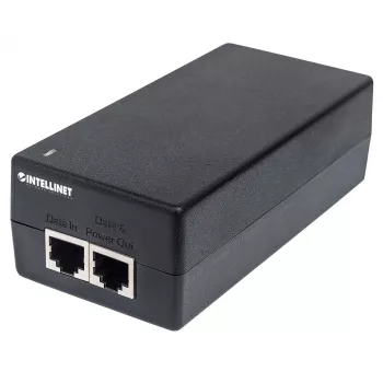 Intellinet iniettore Gigabit Ultra PoE+, 1 porta 60 W, conforme IEEE 802.3bt e IEEE 802.3at/af, case in plastica