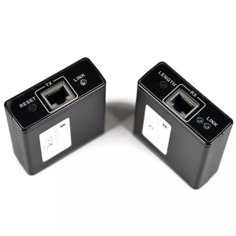 Trasmettitore e ricevitore AV TECHLY IDATA EXT-E70 — prolunga HDMI su cavo Cat6/6a/7, Full HD 1920x1080, 60 m, 10,2 Gbit/s, HDCP, nero