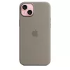 Apple custodia in silicone con MagSafe iPhone 15 Plus color argilla