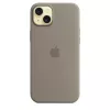 Apple custodia in silicone con MagSafe iPhone 15 Plus color argilla